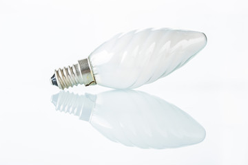 Light bulb isolated on white,  Realistic photo image