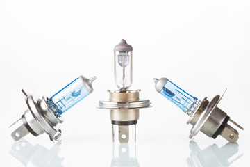 halogen car lamp, isolate on white.