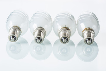 Light bulb isolated on white,  Realistic photo image