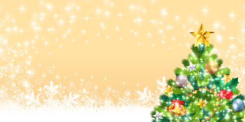 クリスマス　雪　クリスマスツリー　背景