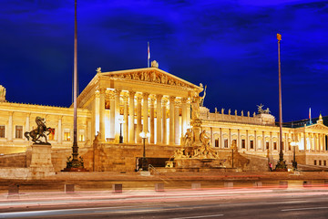 Obraz premium Parlament of Austria, in central of Vienna. Austria.