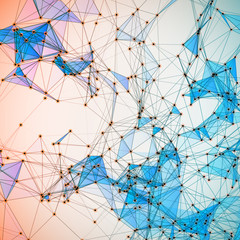 Abstract background with dotted grid