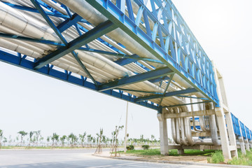 pipeline of oil depot