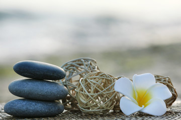 Beautiful spa composition outdoors