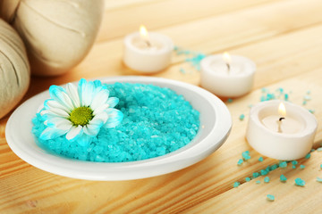 Spa setting on table