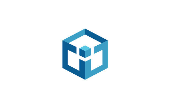 cube 3D information technology logo