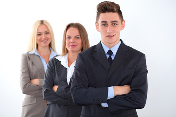 Sensitive young team leader