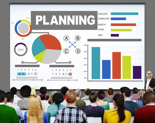 Planning Bar Graph Data Development Plan Strategy Concept