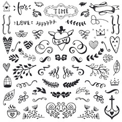 Hand drawn vector alphabet.