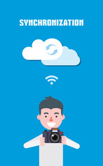 modern design flat character vector illustration