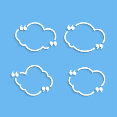 Quote outline cloud set
