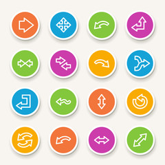 Arrows web icons set