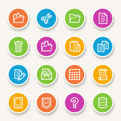 Document web icons set