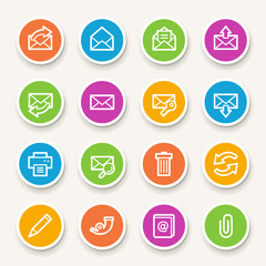 Email web icons set