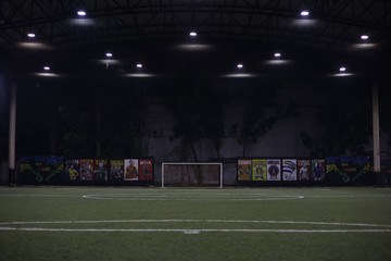 Fototapeta na wymiar soccer indoor Artificial turf 