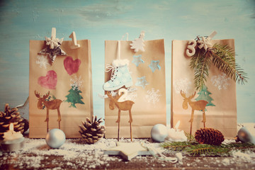Grußkarte - Adventskalender