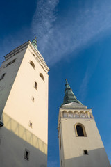 Zilina, Slovak Republic,Church of the Holy Trinity Two towers