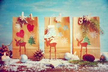 Weihnachtskarte - Weihnachtlicher Hintergrund - Geschenke