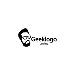 geek and nerd logo character