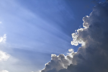 Sun rays through a cloud