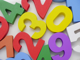 Fototapeta premium Colorful numbers background