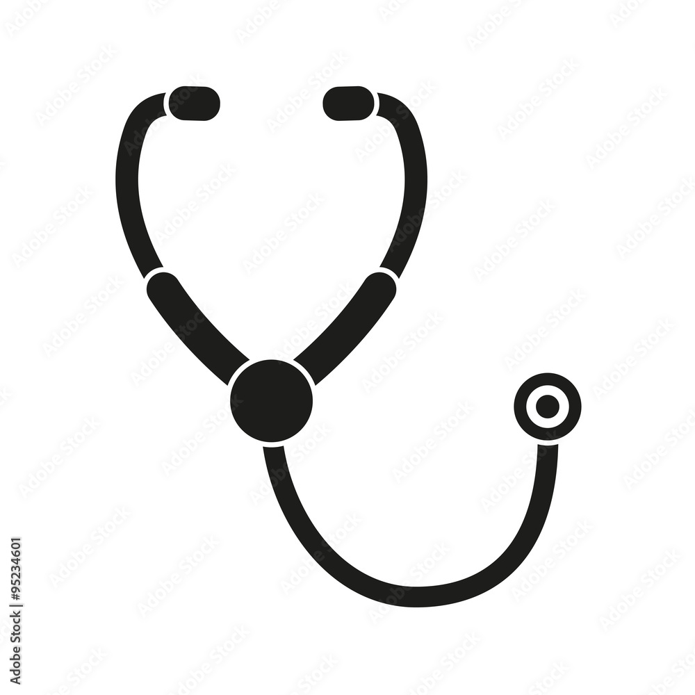 Wall mural stethoscope icon.