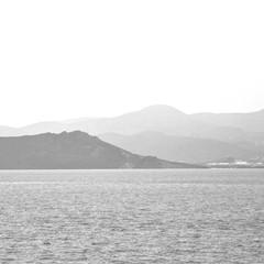 from the boat greece islands in mediterranean sea and sky