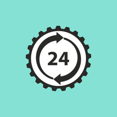 24 hour service  icon.