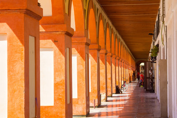 Famous Plaza de la Corredera from the year 1683 in Cordoba, Spain