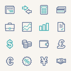 Finance web icons set