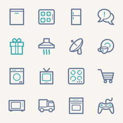 Home Appliance web icons set