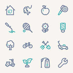 Gardening Equipment Web icons