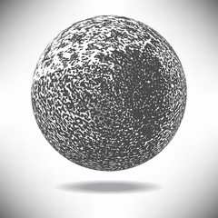 Background ball engraved dots and spots in vintage style