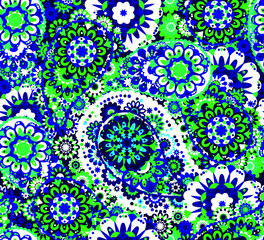 Traditional oriental seamless paisley pattern. Seamless background. Decorative ornament backdrop for fabric, textile