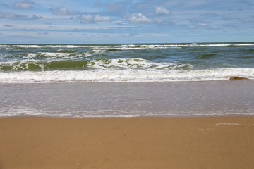 Sandy beach near North sea in Zandvoort, the Netherlands