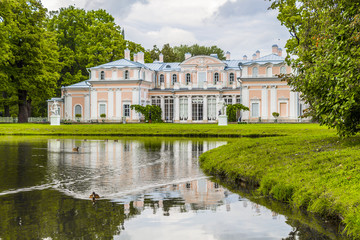 Fototapeta na wymiar ST PETERSBURG, RUSSIA - JULY 29, 2015: Menshikov Palace (Oranienbaum) in the town of Lomonosov
