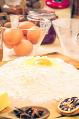 Preparing Christmas iced gingerbread dough Ingredients recipe ki