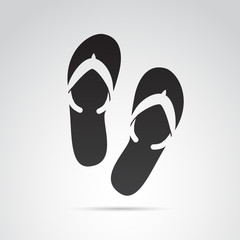 Flip flops vector icon.