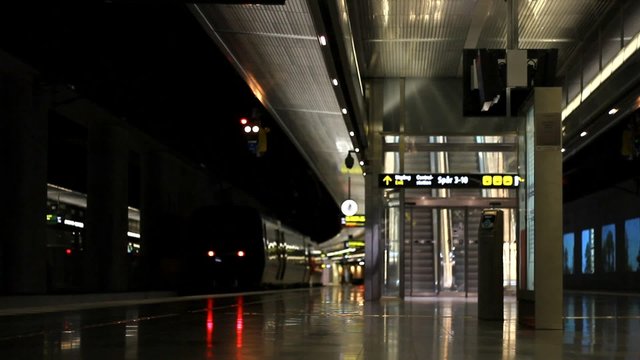 Underground train metro station