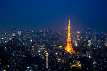 Rolgordijnen Tokyo night cityscape © sabino.parente