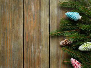 christmas backdrop with branch spruce
