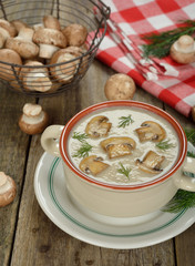Mushroom soup puree