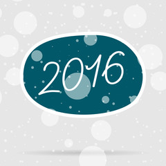 Fototapeta premium Happy new Year 2016 Text with Snow