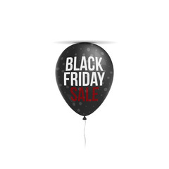 Black Friday Sale Text on realistic Balloon