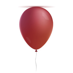 Realistic flying holiday red Balloon with Shadows