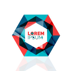 Logo, abstract geometric business icon