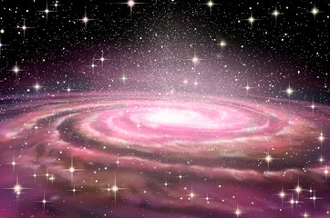 Naklejka premium Spiral Galaxy in deep spcae, 3D illustration