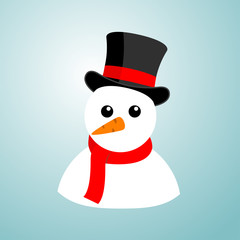 Icono plano hombre de nieve