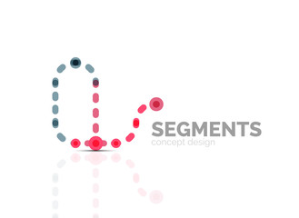 Vector outline minimal abstract geometric logo