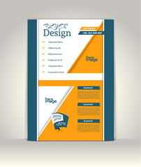 Flyer, brochure or magazine cover template